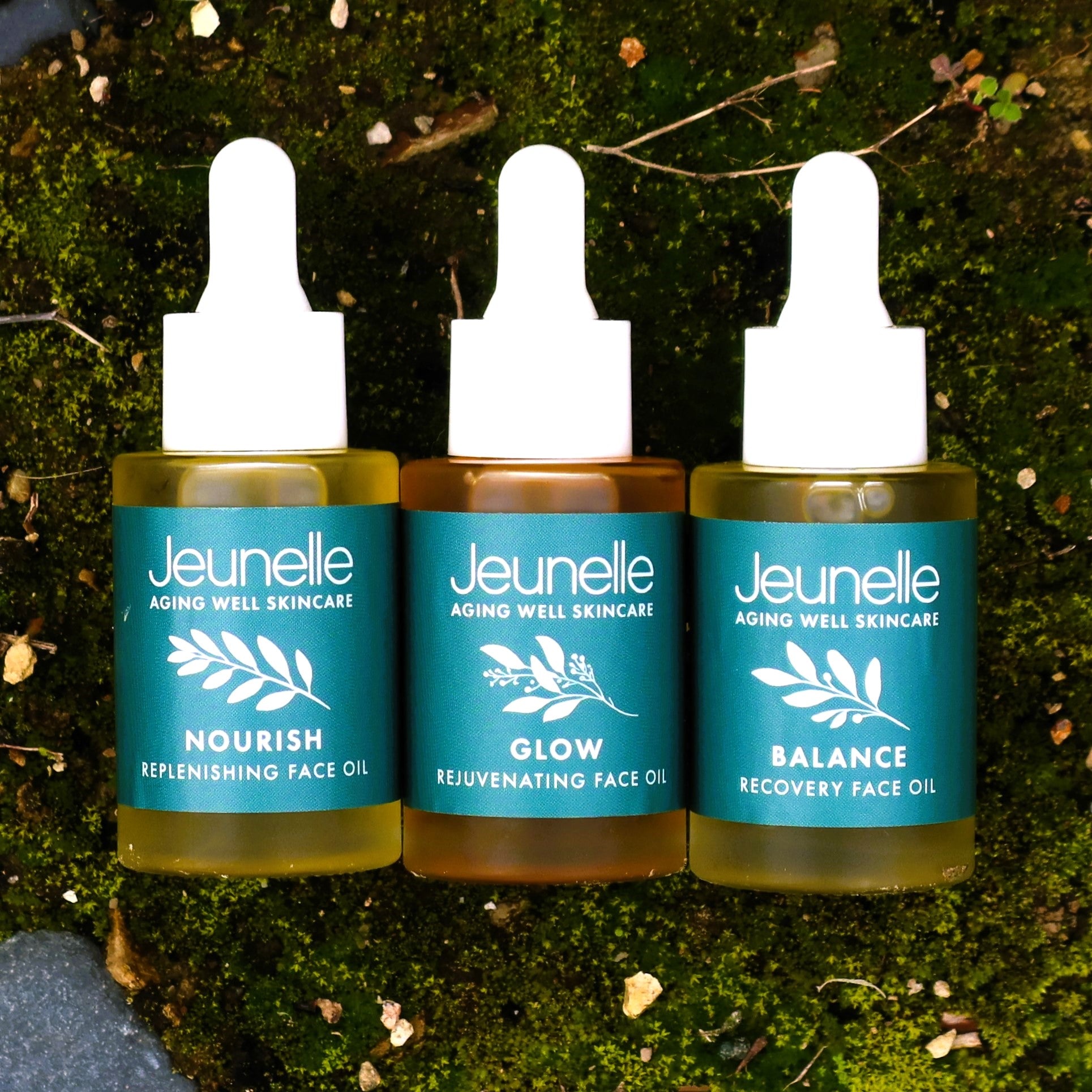 Sustainable, recyclable packaging  from Jeunelle Aging Well Skincare